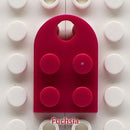 50pcs DIY Building Blocks 3176 Brick Heart Necklace/Key Ring Toys 2x 3 Heart-shaped Multicolor Educational Toy Gift for Children