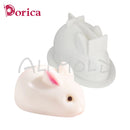 6 Holes Rabbit Easter Silicone Mold Single 3D Bunny Cake Mould Handmade Soap Candle Model Mousse Cake Decorating Tools Bakeware