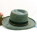 wool cowboy hats men hat felt male fedora with knot  felt hat for summer jazz disco hat for men black fedora hat  wool  hat