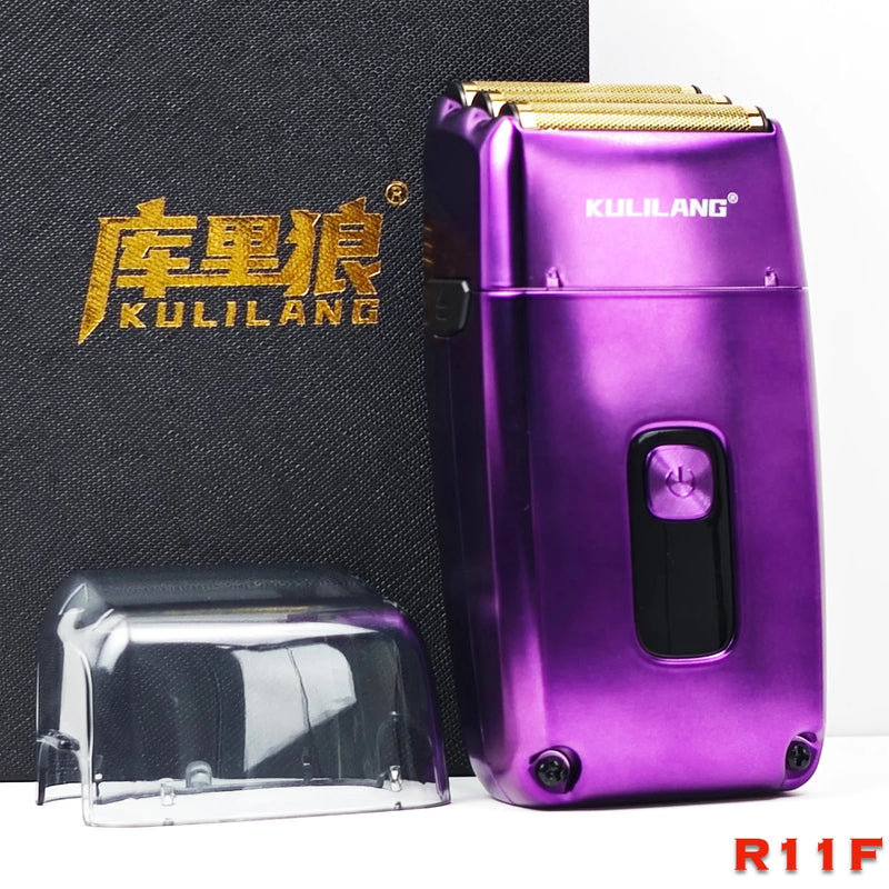 KULILANG Professional Oil Head Gradient Electric Hair Shaver Titanium Plated knife net Hair Salon Trimmer R11F Purple