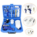 2 Pcs/Set HVLP Paint Sprayer Set, 0.8MM & 1.4MM Nozzle Professional Air Gravity Feed Spray Gun Kit for Car Furniture Painting