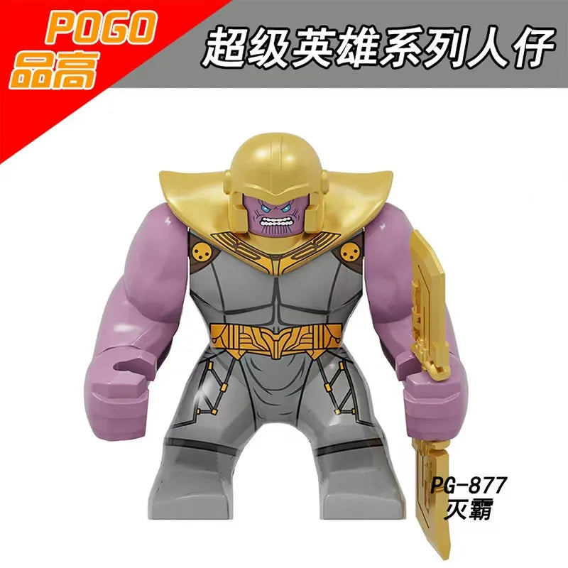 Marvel Legendary Superhero Full Series Thanos Doll Blocks, Anime Character Model Assembly Blocks, Children's Toy Gifts