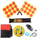 Soccer Referee Kit Referee Flag Soccer Referee Cards with Whistle Notebook and Pencil Sport Training Useful Referee Tool