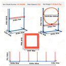 SucceBuy Hund Agility Trainingsausrüstung 4-teiliges Set mit verstellbaren hohen Hürden 6 Slalomstangen Sprungring Quadratische Pausenbox Pfeife