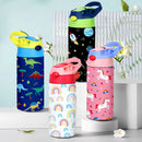 350ml Cartoon Insulated Cup Animal Pattern Stainless Steel Thermos Cup Christmas Vacuum Flasks Water Bottle Xmas Gift Cup