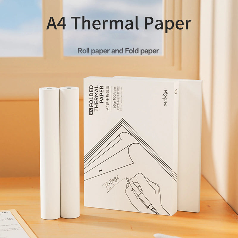 A4 Thermal Paper Compatible with PeriPage A40 Thermal Printer Quick-dry Perfect for Photo Picture Receipt Memo PDF File Print