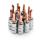 12/8/4pcs Speaker Banana Plug Connector No Soldering Copper Jack Male Plug Screw Wire Adapter for Audio Video Cable Connector