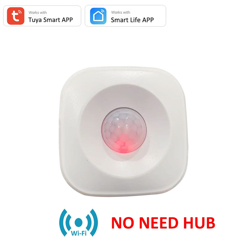 Tuya WIFI PIR Motion Sensor Detector Movement Alarm Smart Life APP Wireless Home Automation System Work with Alexa Routine  Set