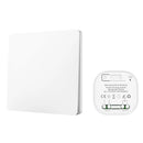 RF433 Rahmenloser großer Panel selbstversorgender, drahtloser Rebound-Schalter ohne Batterie, wasserdicht für den Außenbereich, Haushalts-Kinetische-Energie-Lichtschalter
