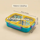 Microwavable 304 Stainless Steel Lunch Box 2/3 Compartment Bento Box Leakproof Food Storage Containers Adults Kids School