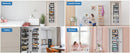Over the Door 5‑Shelf Organizer, Large Pockets, Anti‑Tilt 44lb Load, Hanging Storage for Bedroom, Bathroom, Pantry, Nursery, Bla