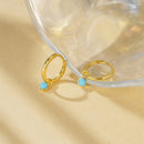 ROXI 925 Sterling Silver Turquoise Pendant Drop Earrings For Women Light Luxury Mother's Valentine's Day Gift Charm Fine Earring