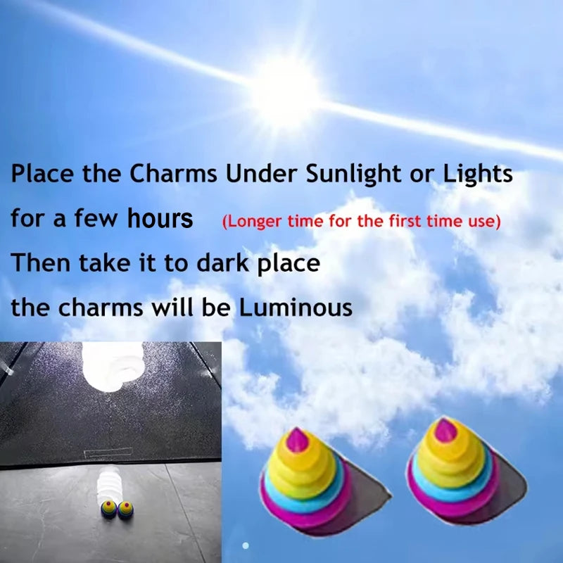 2pcs Detachable Fins For Slippers Luminous In Dark Summer Adult Shark Slippers Shoes Ice Cream Unicorn Accessories Unisex