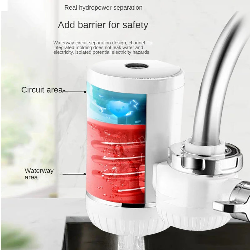 3000W Electric Water Heater Tap Instant Hot Water Faucet Heater Cold Heating Faucet Tankless Instantaneous Water Heater