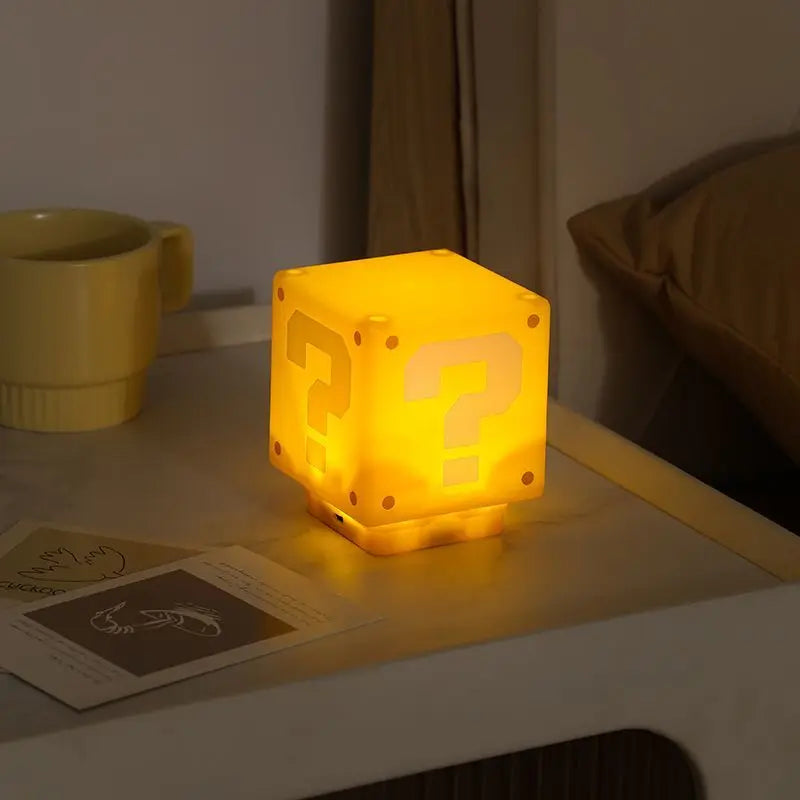 8cm Super Mario Bros Lamp with Music Night Light USB Charging Desk Lamp Light for Kids Birthday X-mas Gifts
