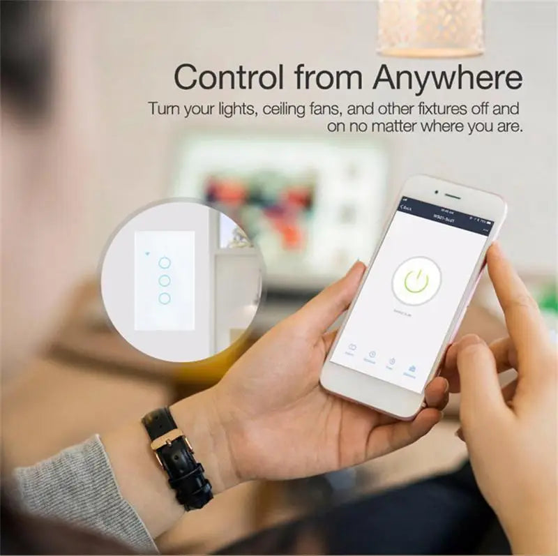 AUBESS Tuya WiFi/Zigbee Smart Light Switch, Wall Touch Switch Work With Alexa Google Home, Neutral Wire/No Neutral Wire Required