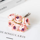 12Pcs Artificial Flowers Home Decoration Mini Stamen Plum Bossom Christmas Diy Decorative Flower Wall Handmade Candy Box Wedding