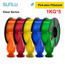 SUNLU 5KG 3D Filament PLA/PLA PLUS/PETG/ABS Filamnet 1.75mm 5Roll 1KG Neatly Wound 3D Printer Filament for 3D Printer