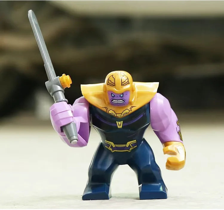 Marvel Legendary Superhero Full Series Thanos Doll Blocks, Anime Character Model Assembly Blocks, Children's Toy Gifts