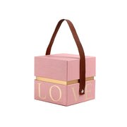 Wedding Favor Gift Packaging Box Handled Candy Box for Valentine's Day Christmas Present Boxes Square Candy Jewelry Storage Case