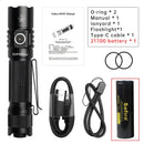 Sofirn SP35T 3800lm Tactical 21700 Flashlight Powerful LED Light USB C Rechargeable Torch with Dual Switch Power Indicator ATR