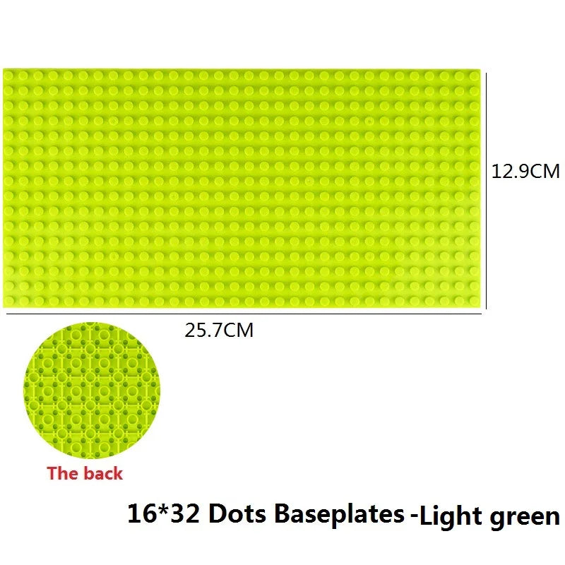 Classic Double Side Base Plate 32*32 16X32 Dots  Building Block Baseplate DIY Plastic Colorful Classic Brick Compatible Kids Toy