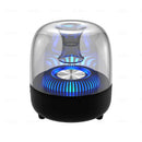 True Wireless Stereo Bluetooth Lautsprecher mit transparentem Design, atmendem LED-Licht, TWS Bluetooth 5.0, TF-Karte & FM-Audio-Lautsprecher