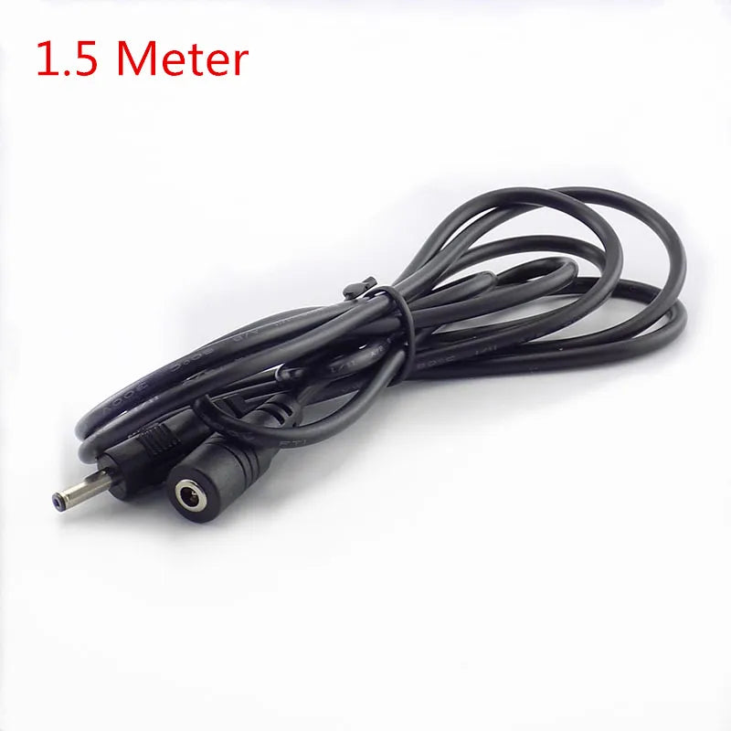 1/1.5/3/5 Meter Male Female DC Power Cable Extension 5V 2A Power Cord Adapter 3.5mm x 1.35mm  Connector for CCTV Security Camera