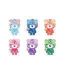 6pcs/set REGGEDY TEDDY FLOWER ART SERIES LILY BLUE ROSE BELLIS SAKURA LAVANDER CLOVER Action Figures Q Mini PVC Model Dolls