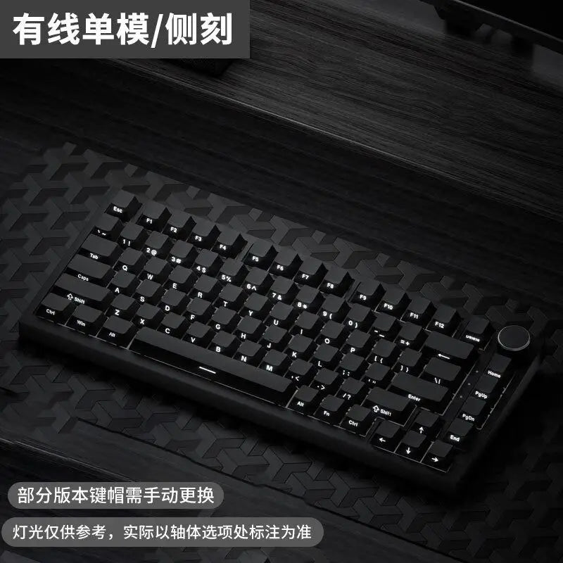 Ajazz Ak820 Mechanical Keyboard Customized Wired Hot Swapsoft Gasket Structure Optional Rgb Backlit 75% Portable for gift