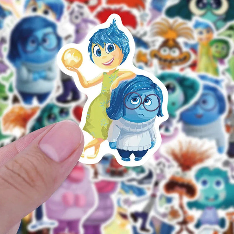 50PCS Disney Movie Inside Out Stickers Cartoon Graffiti Decoration Skateboard Laptop Notebook Luggage Waterproof Decal Toy