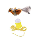 Wall‑Mounted Sound‑Activated Plush Bird Catnip Toy, Interactive Kitten Chasing Teaser, Indoor Pet Play Entertainment Accessory