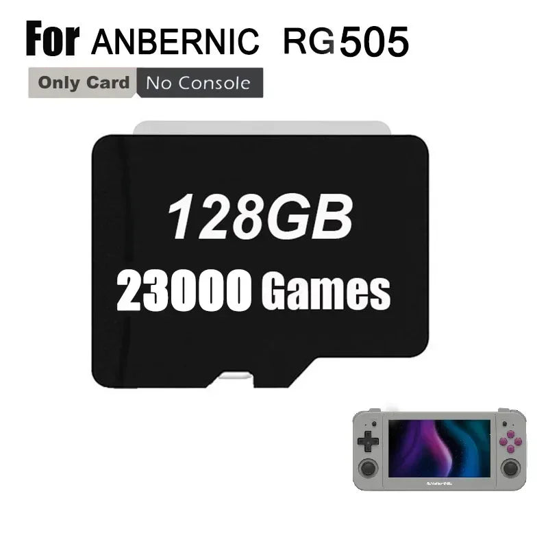 ANBERNIC RG505 Memory Cards Sd Card PS2 Preloaded Game 3ds Gamecube TF Card Video Game Consoles 512G PSP PS1 GBC 70000GAMES