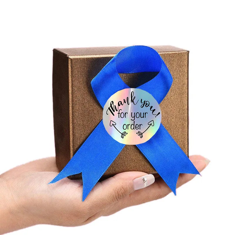 100-500PCS New Thank You Stickers for Business Merci Packaging Stickers Pack Small Rolling Stickers Roll Home Made Lables