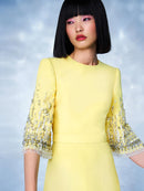 Modphy 2026 Neuheiten Frühjahrsmode Schwerindustrie Perlen Diamant Slim Midi Kleid Damen Halbarm Damenkleider