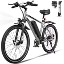 EVERCROSS TECH EK15 Electric bike adult, 26 E-boat with removable battery 36V 12Ah, 7 speeds, Range 35-90km