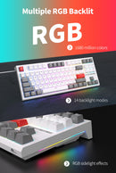 R87 wired mechanical keyboard 87 multi-key RGB backlit ABS keys with game keyboard English layout Suitable for PC