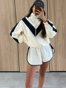 The Meridian Set | Cropped Zip Jacket and Wide Leg Trouser Set