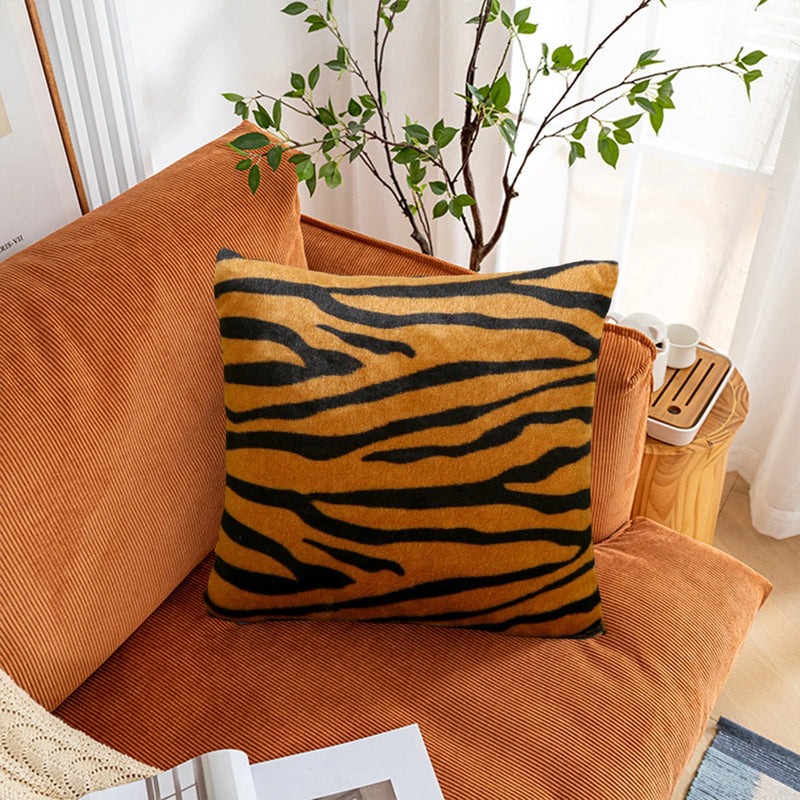 One Side Leopard Zebra Print Square Pillowcase Sofa Lounge Decorative Cushion Including Animal Print Pillow Cushion Home Decor