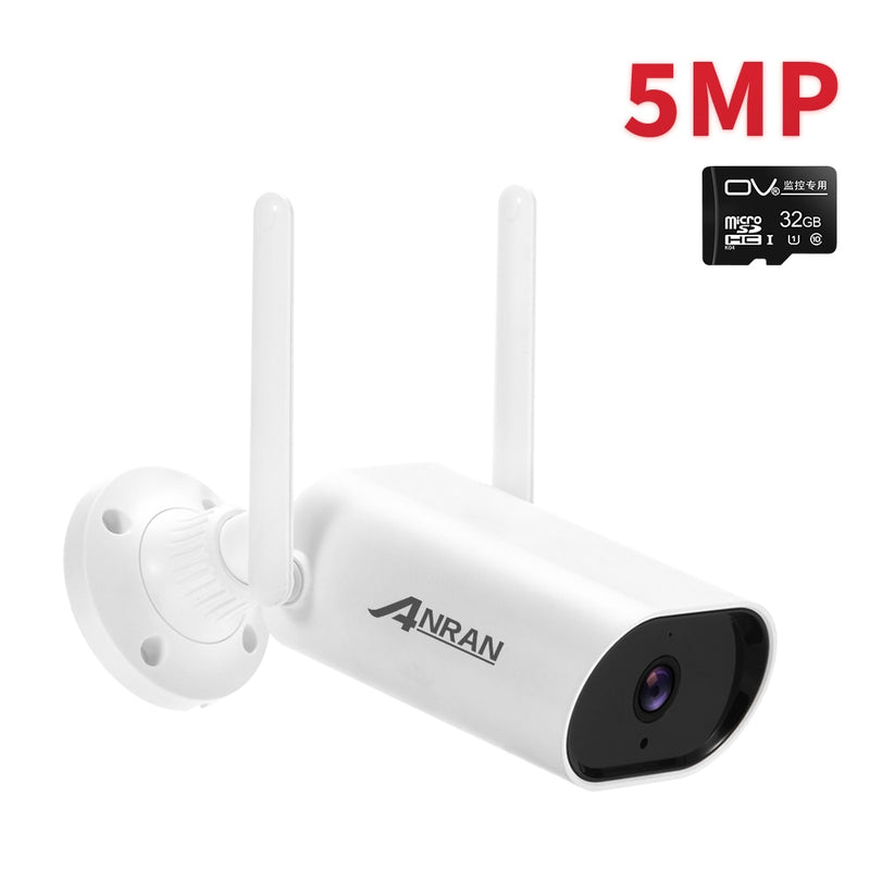 ANRAN 5MP IP Camera Smart Outdoor Wi-Fi Security Camera 5megapixel Surveillance Camera Waterproof Night Vision APP Control Audio