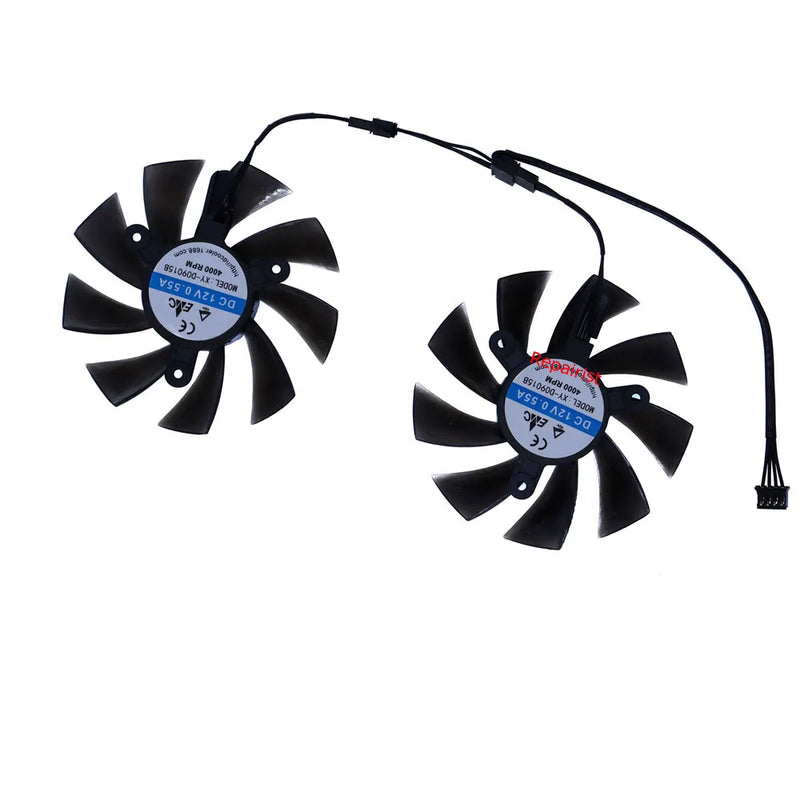 2Pcs/Set,PLA09215B12H,Video Card Fan,XY-D09015B,VGA Cooler,For MLLSE AMD RX 580 8GB RX580 Gaming GDDR5,Video Cards Cooling