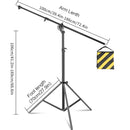 Light C Stand 1.6-4M Metal Tripod Crossbar Arm Magic Photography Equip Heavy Duty Studio Photo Accessory lighting Boom Arm