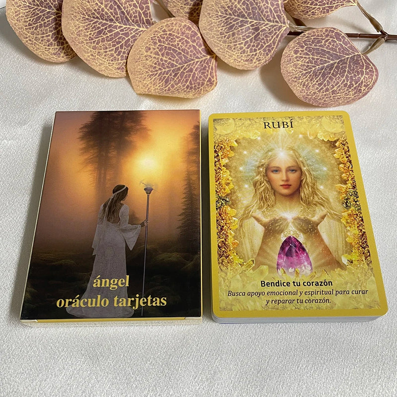 Oracle in Spanish Version Oraculo Beautiful 44+1 Decks Fortune Telling Tarot with Meaning on the Cards Tips Angels