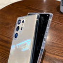 Glitzer Laser Farbverlauf Buntes Liebesherz Handyhülle für Samsung S24 S23 Ultra S22 Plus A52 A53 A54 A34 Weiche Klare Hülle