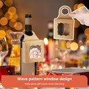 Wine Bottle Box with Visible Window Empty Hanging Foldable Boxes White Wine Bottle Treat Box Brown Paper Wine Candy Gift Boxes