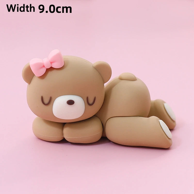 Pink Blue Bear Cake Topper Baby Shower Boy Girl Birthday Party Cake Decor Adult Birthday Gifts Wedding Cake Decorating Baking