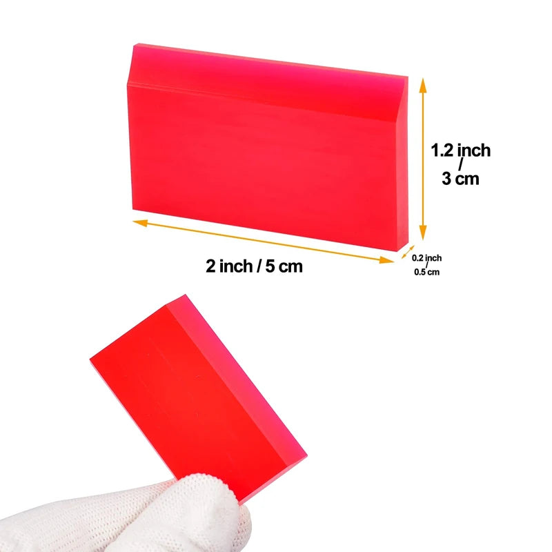 3Pcs Mini Rubber Squeegee Car Window Squeegee Blade Flexible Non Scratching Scraper for Car Rear Glass Cleaner Window Tint Tools