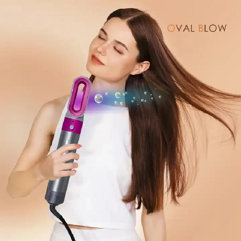 Hair Dryer 5 in 1 Multifunctional Electric Comb Negative Ion StraightComb Curling Iron Detachable Bruening Brush Hair Dryer