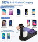 7 in 1 Wireless Charger Stand Pad For iPhone 17 16 15 14 13 12 Apple Watch Airpods Pro iWatch 8 7 6  Fast Charging Dock Station