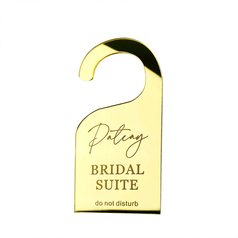 Personalized Wedding Do Not Disturb Door Hangers Bridal Suite Hanging Door Sign Customized Bride Name Party Acrylic Decoration